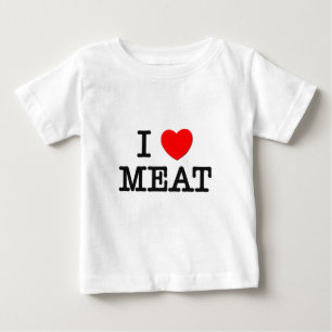 Camiseta Eu amo a CARNE (a comida)