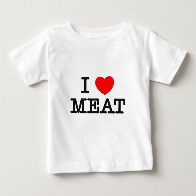 Camiseta Eu amo a CARNE (a comida) (Frente)