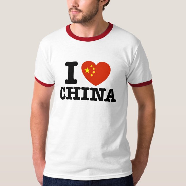Camiseta Eu amo a China (Frente)