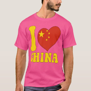 Camiseta Eu Amo A China Orgulhosa De Ser O Coração Da Bande