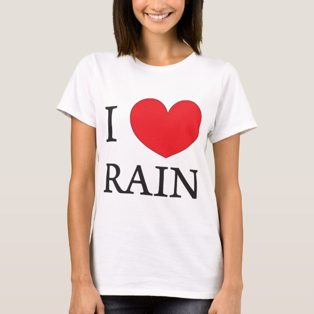 Camiseta eu amo a chuva (Frente)