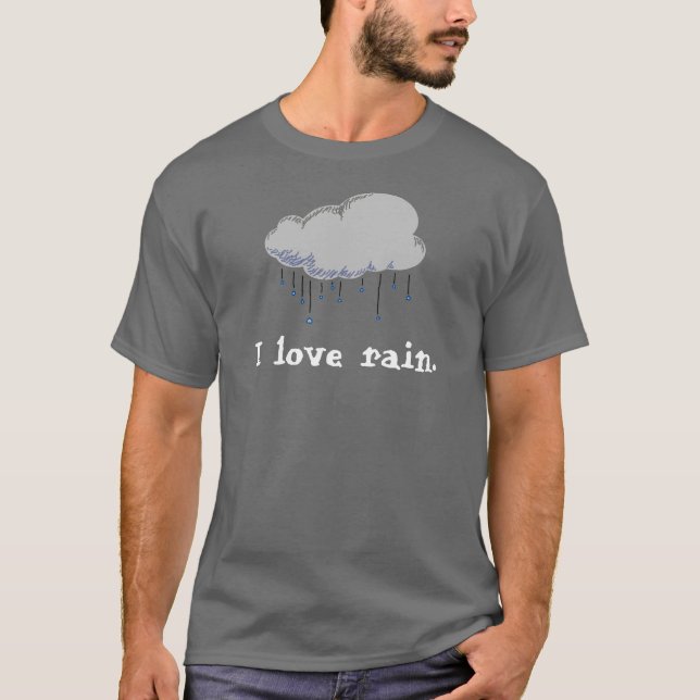 Camiseta Eu amo a chuva (Frente)
