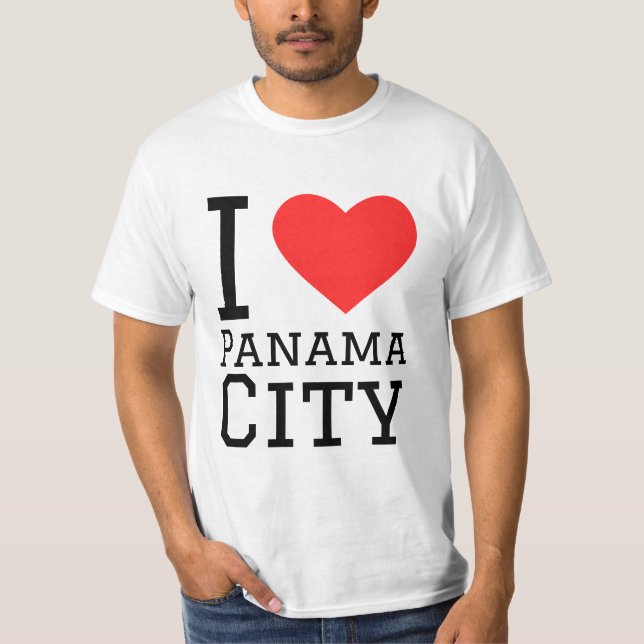 Camiseta Eu amo a Cidade do Panamá  (Frente)