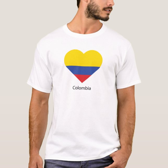 Camiseta Eu amo a Colômbia (Frente)