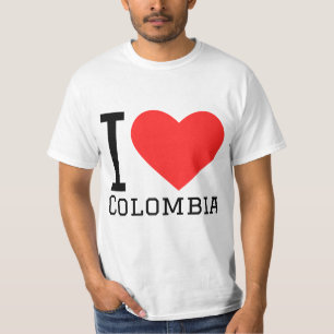 Camiseta Eu amo a Colômbia