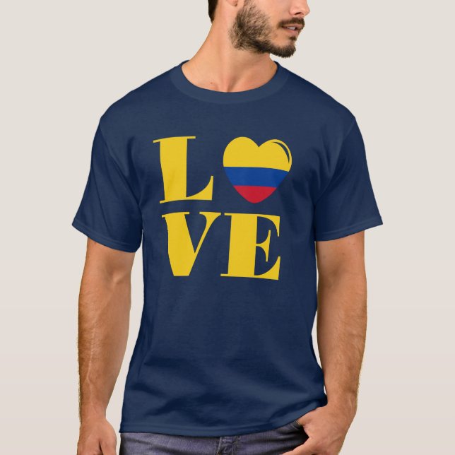 Camiseta Eu amo a Colômbia (Frente)