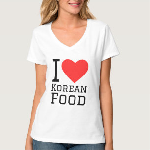 Camiseta Eu amo a comida coreana