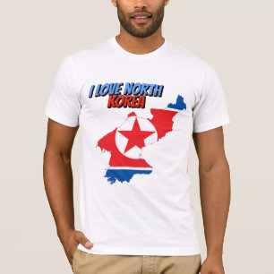 Camiseta Eu amo a Coreia do Norte