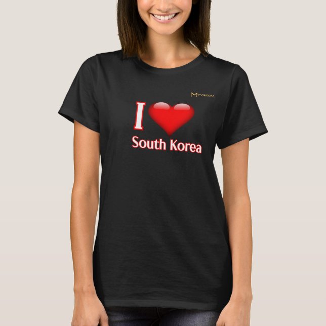 Camiseta Eu Amo a Coreia do Sul (Frente)