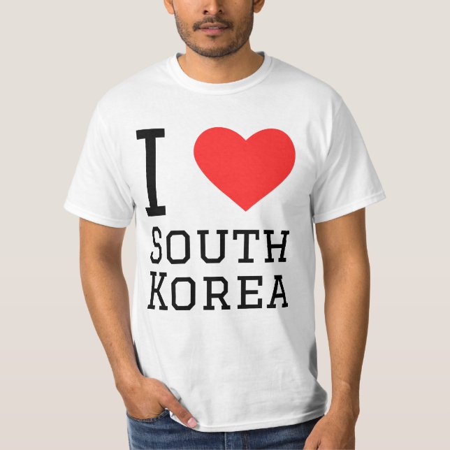 Camiseta Eu amo a Coreia do Sul (Frente)
