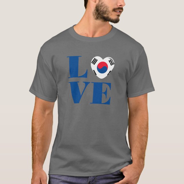 Camiseta Eu amo a Coreia do Sul (Frente)