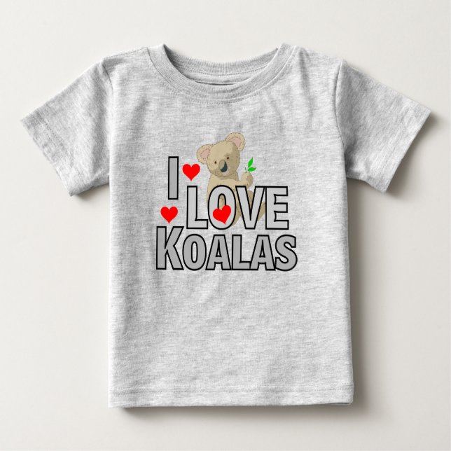 Camiseta Eu amo a criança dos Koalas/T dos miúdos (Frente)