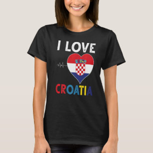 Camiseta Eu amo a Croácia por todos os homens e mulheres cr