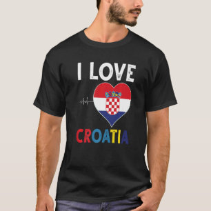 Camiseta Eu amo a Croácia por todos os homens e mulheres cr