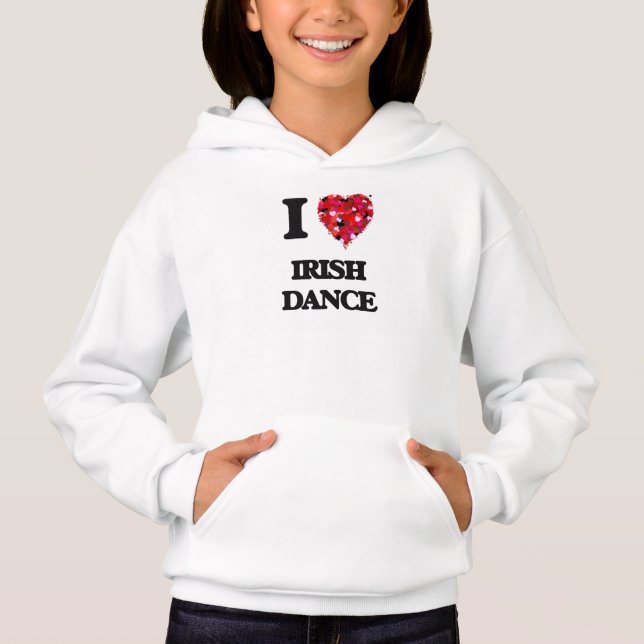 Camiseta Eu amo a dança irlandesa (Frente)