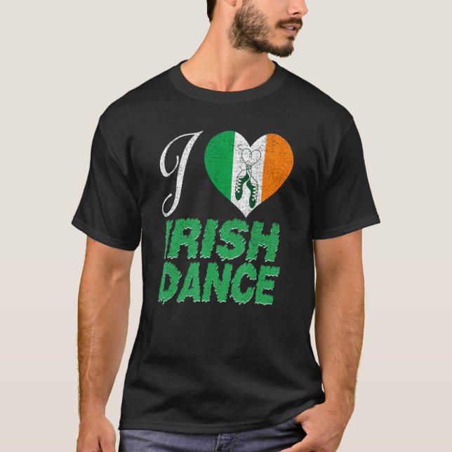Camiseta Eu Amo A Dança Irlandesa Custa E Brisada (Frente)