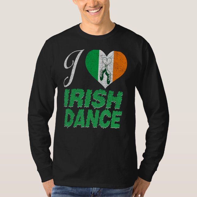 Camiseta Eu Amo A Dança Irlandesa Custa E Brisada (Frente)