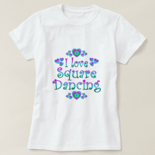 Camiseta Eu amo a dança quadrada