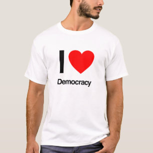 Camiseta eu amo a democracia