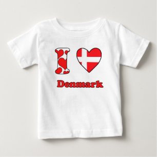 Camiseta Eu amo a Dinamarca