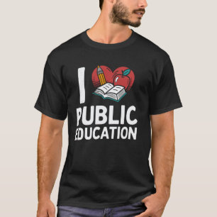 Camiseta Eu Amo a Escola de Educação Pública Aluno e Profes