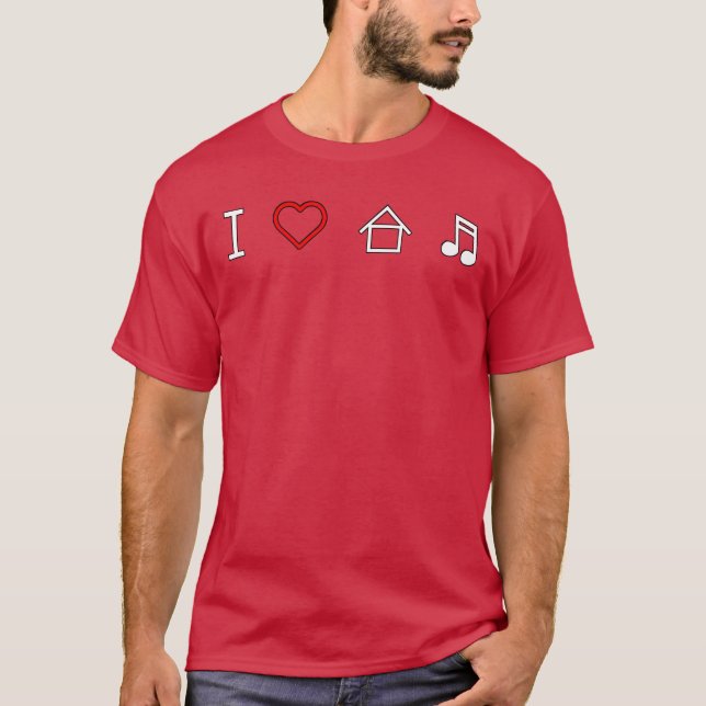 Camiseta Eu amo a família de Música House (Frente)