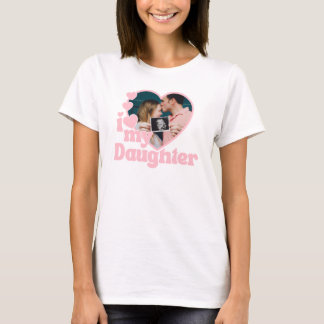 Camiseta Eu Amo a Foto do Coração da Minha Filha