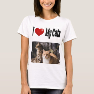Camiseta Eu Amo a Foto dos Meus Gatos