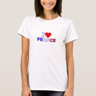 Camiseta Eu Amo a França