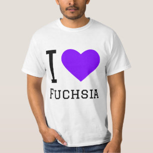 Camiseta Eu amo a Fúchsia