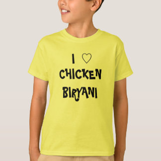CAMISETA EU AMO A GALINHA BIRYANI