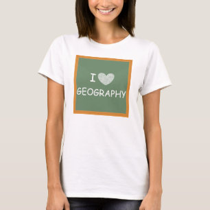 Camiseta Eu amo a geografia