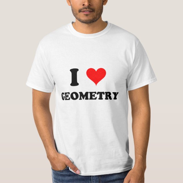 Camiseta Eu amo a geometria (Frente)