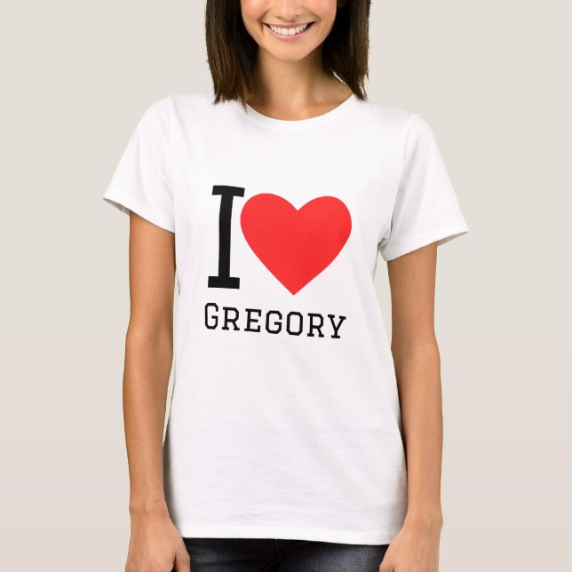 Camiseta Eu amo a gregory (Frente)