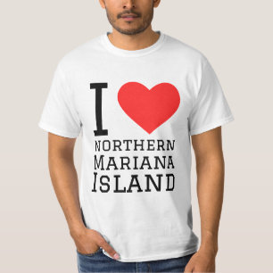 Camiseta Eu amo a ilha Mariana norte