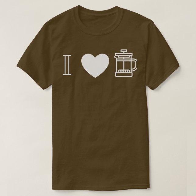 Camiseta Eu amo a imprensa francesa 2 (Frente do Design)