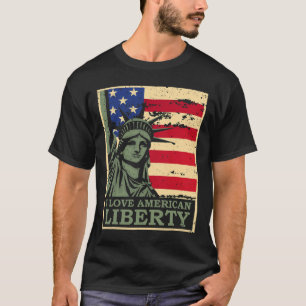 Camiseta Eu Amo A Independência Americana 4 De Julho