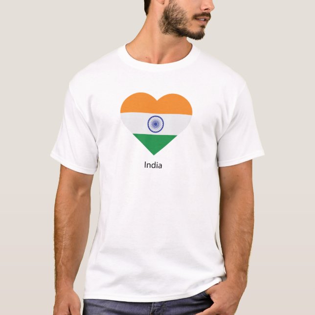 Camiseta Eu amo a Índia (Frente)