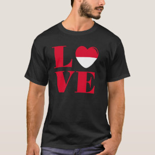 Camiseta Eu amo a Indonésia