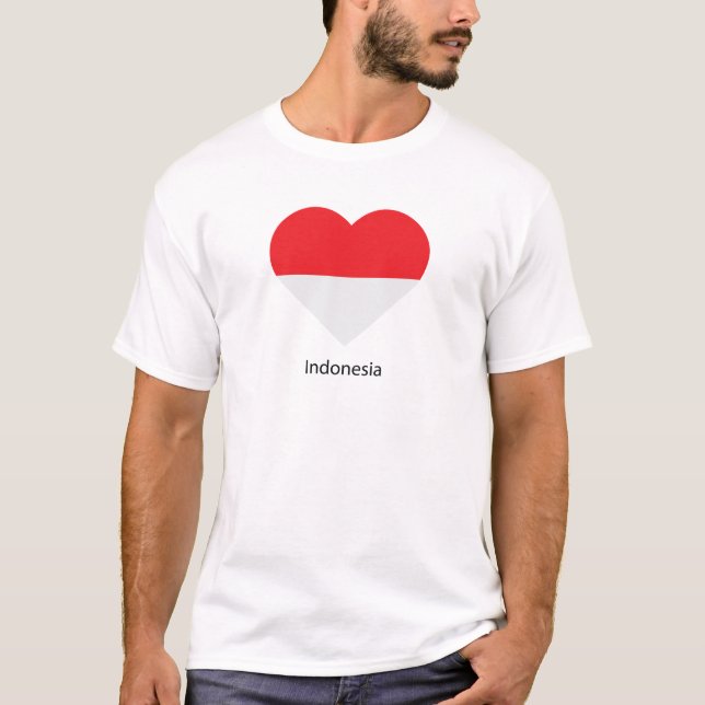 Camiseta Eu amo a Indonésia (Frente)