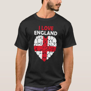 Camiseta Eu Amo A Inglaterra Orgulhosa De Ser A Bandeira In