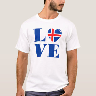 Camiseta Eu amo a Islândia