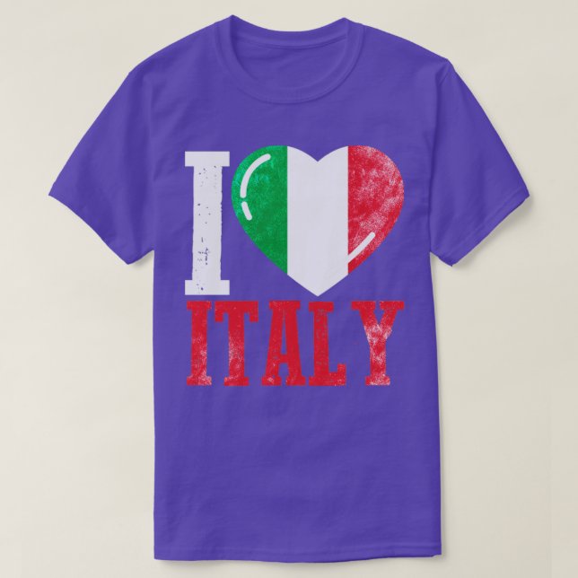 Camiseta Eu amo a Itália (Frente do Design)