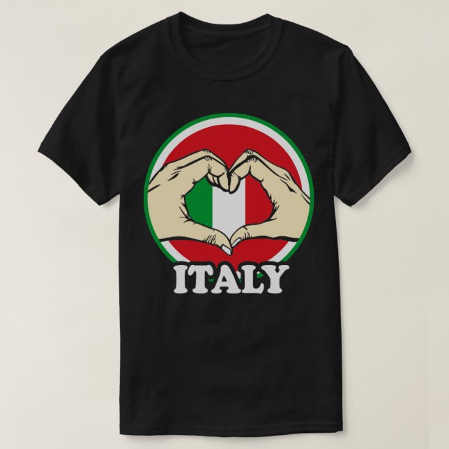 Camiseta Eu amo a Itália1 (Frente do Design)