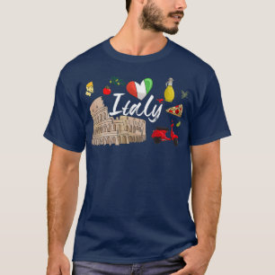 Camiseta Eu amo a Itália e tudo o que a cultura italiana dá