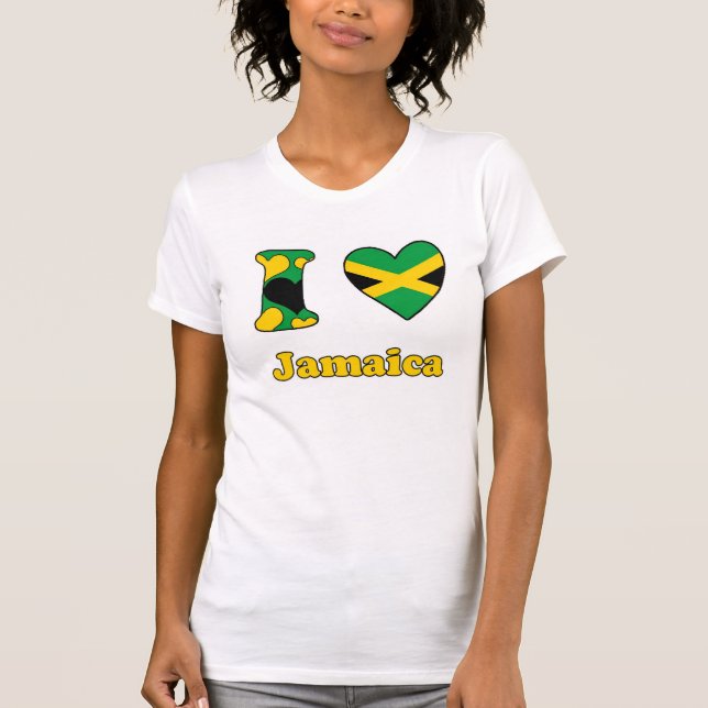 Camiseta Eu amo a Jamaica (Frente)