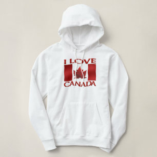 Camiseta Eu amo a Jaqueta de Hoodie Canada Women's Canada