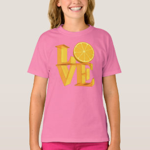 CAMISETA EU AMO A LARANJA (TANGERINE/MANDARIN)