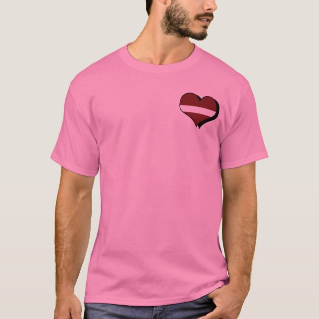 Camiseta Eu Amo a Letônia (Frente)