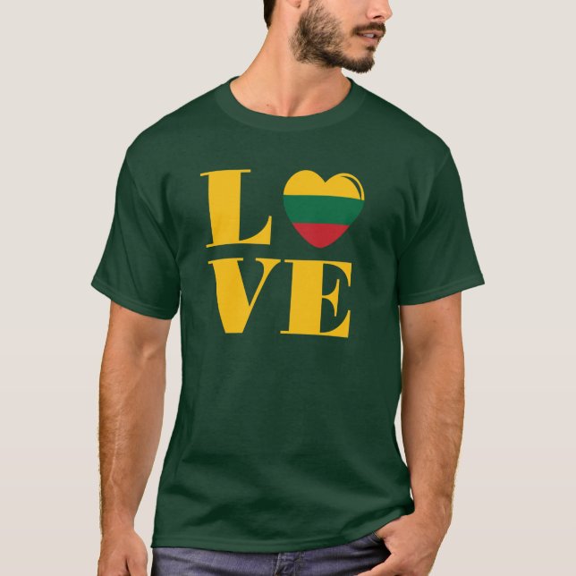 Camiseta Eu amo a Lituânia (Frente)